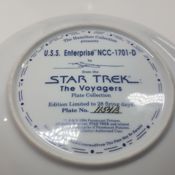Star Trek The Voyagers Vintage Limited Edition Collectible Plates - Picture 5 of 11